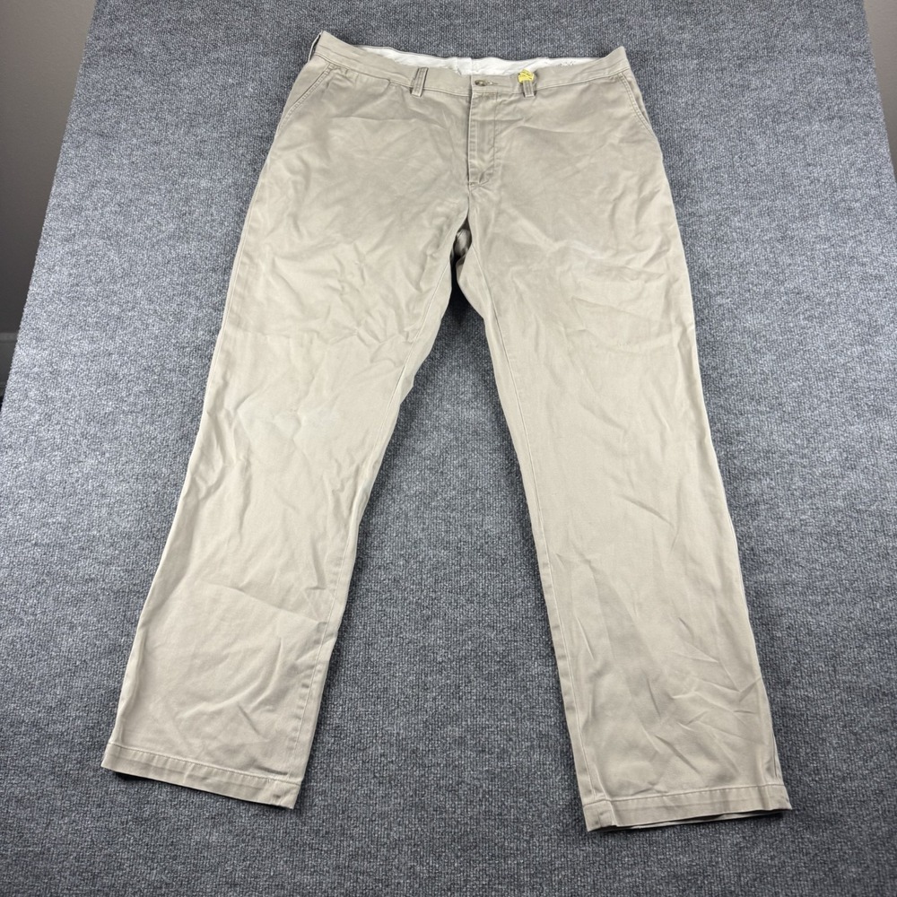 Polo Ralph Lauren Pants Mens 38x32 Beige Khaki Relaxed Fit Chino Cotton Casual